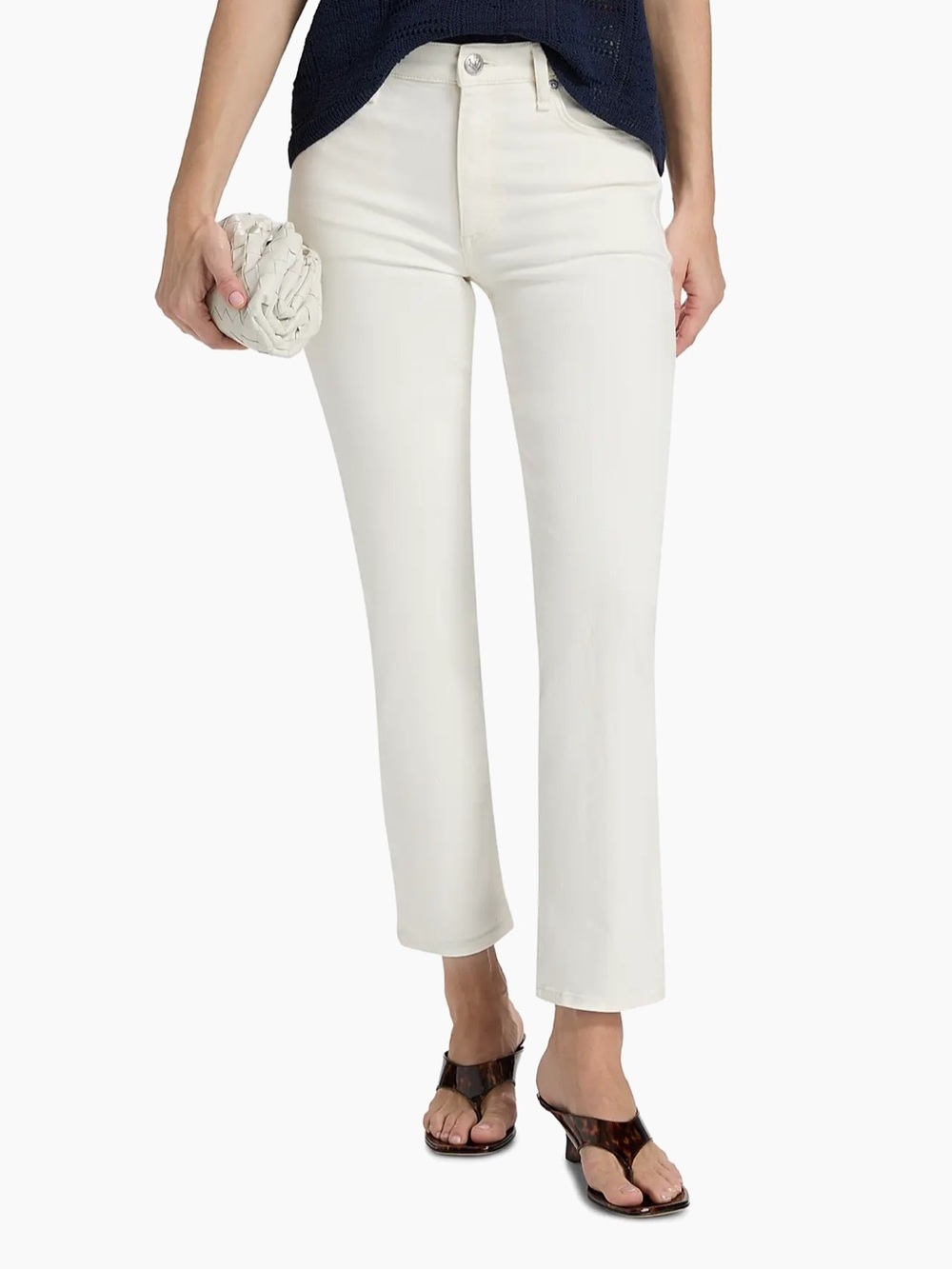 rag & bone Women's Straight Leg Jeans in White Size 24 NWOT